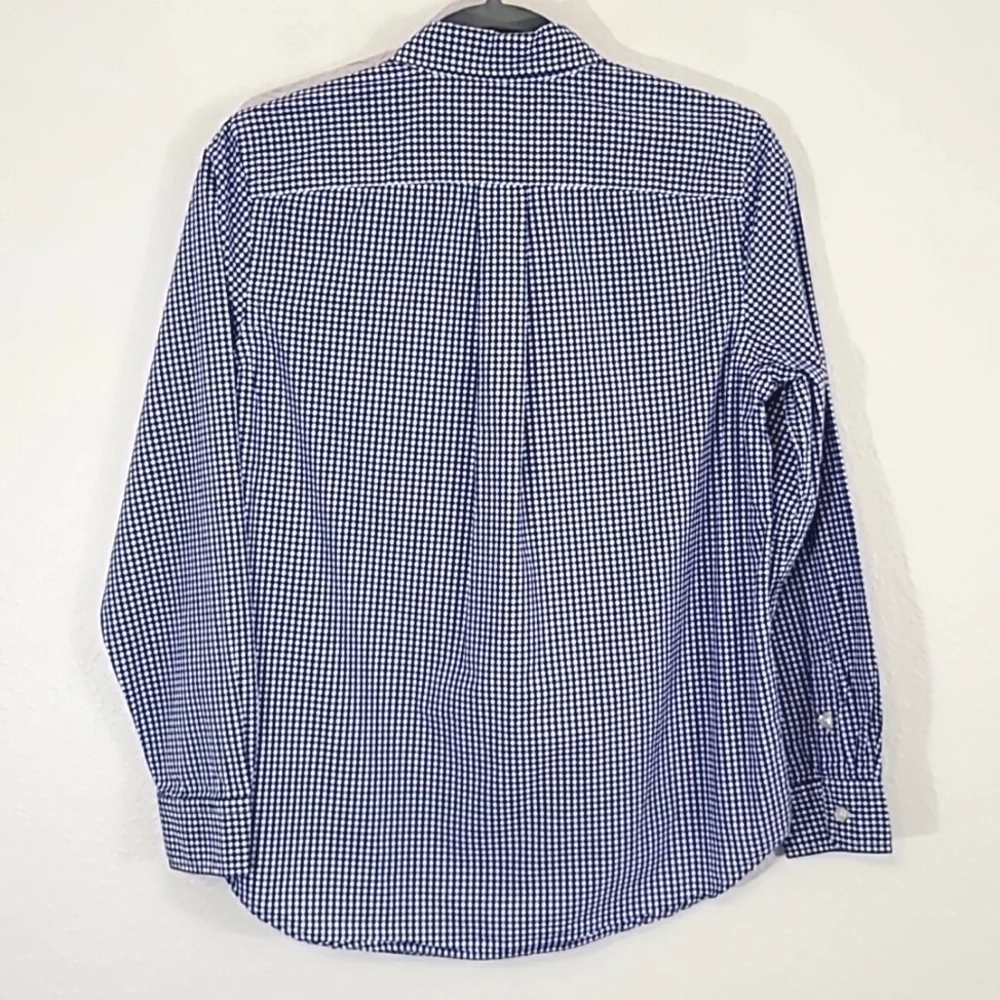 RALPH LAUREN Boy's Blue/White Button-Down Long Sleeve Shirt, size L (14-16)